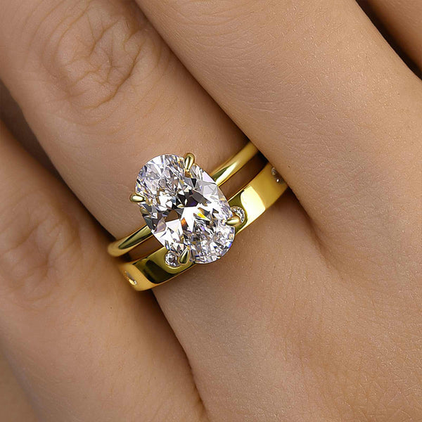 Louily Unique Oval Cut Wedding Ring Set For Women