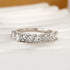 Marquise Cut Half Wedding Band In Sterling Silver - louilyjewelry