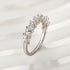 Marquise Cut Half Wedding Band In Sterling Silver - louilyjewelry