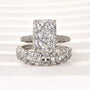 Louily Luxurious Elongated Radiant Cut Wedding Ring Set - louilyjewelry