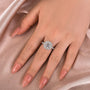 Louily Classic Moissanite 2.0 Carat Halo Round Cut Promise Ring - louilyjewelry