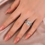 Moissanite 4.5 Ct Radiant Cut White Gold Wedding Ring For Women - louilyjewelry