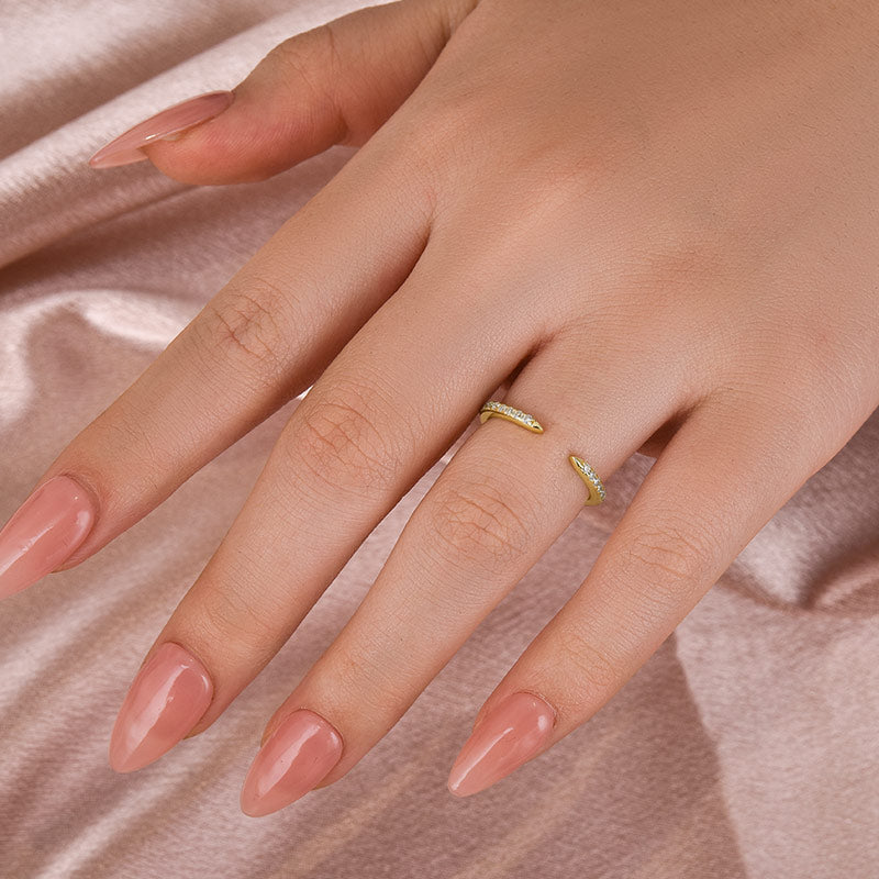 Louily Open Moissanite Diamond Pavé Spacer Ring - louilyjewelry