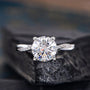 Louily 2.0 Carat Twist Round Cut Engagement Ring In Sterling Silver - louilyjewelry