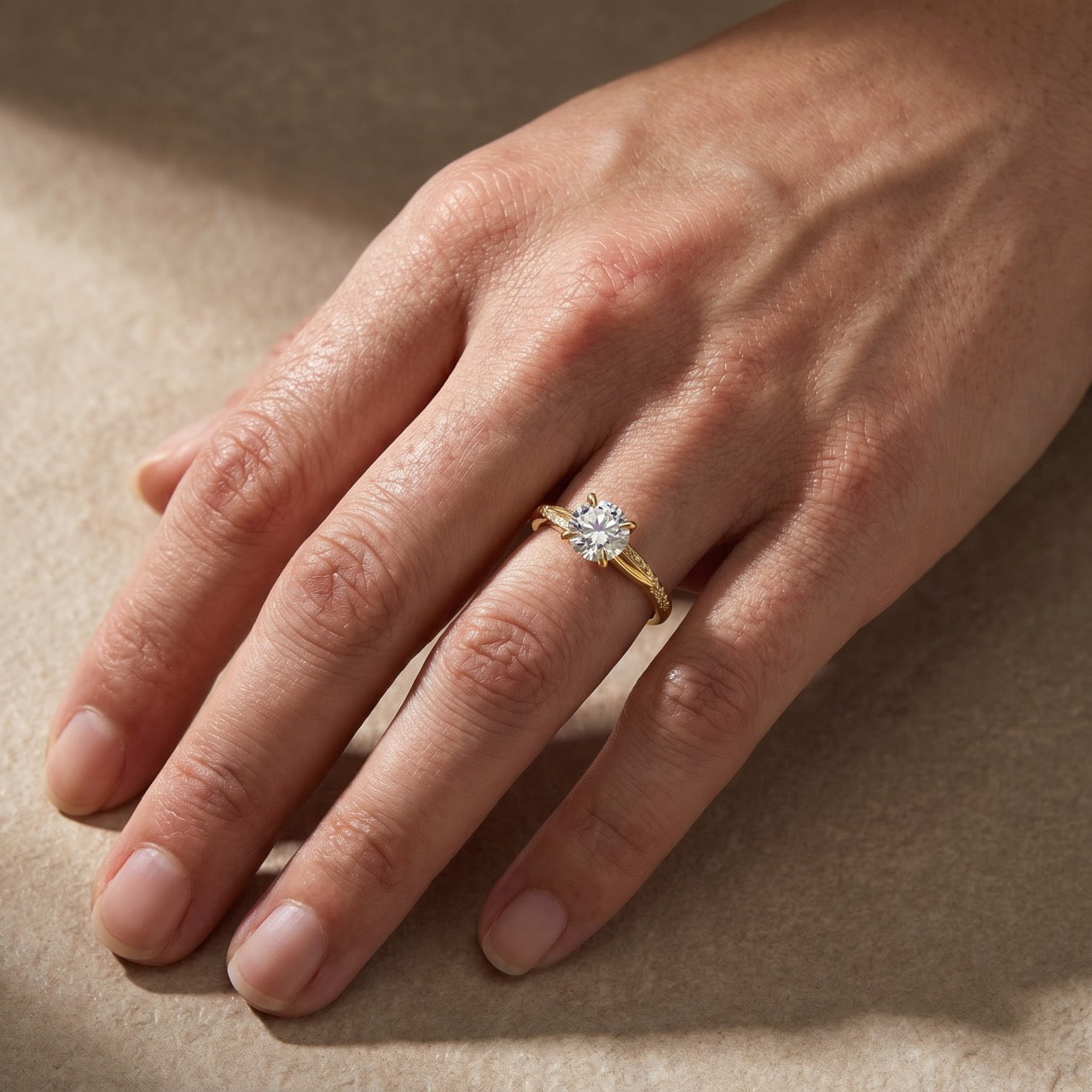 S925 1.25 Carat Twist Round Cut Engagement Ring In Sterling Silver For Bridal & Daily Wear