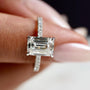 Louily Moissanite 3.5 Carat Emerald Cut Engagement Ring - louilyjewelry