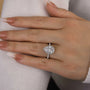 Louily Moissanite 3.0 Carat Halo Pear Cut Engagement Ring - louilyjewelry