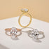 Oval engagement ring in three plating colors