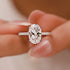 4.0Ct white gold oval engagement ring close-up
