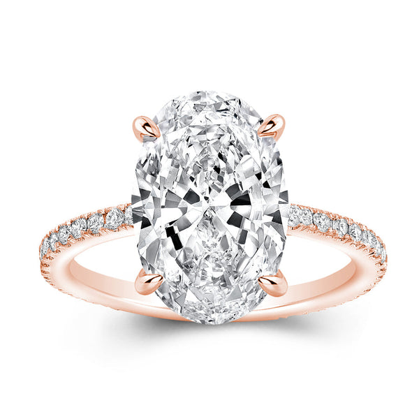 Louily Moissanite Oval Cut Engagement Ring