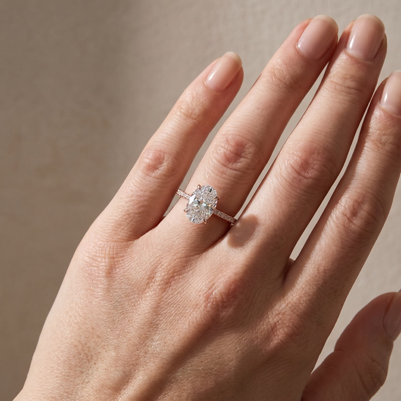S925 4.0Ct Oval Cut Engagement Ring In Sterling Silver Moissanite or Simulated Diamond Promise Ring