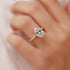 4.0Ct yellow gold oval promise ring everyday styling