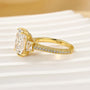 4.5Ct Radiant Cut Three Stone Yellow Gold Promise Ring Engagement Ring In Sterling Silver - louilyjewelry