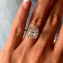 Louily Precious 6.0CT Cushion Cut Engagement Ring In Sterling Silver - louilyjewelry