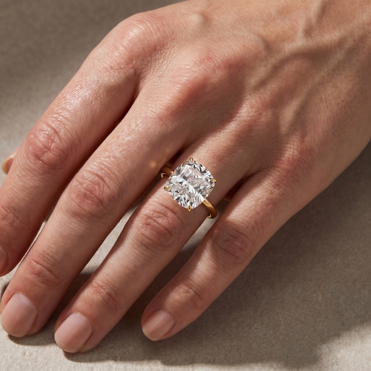 S925 Precious 6.0 CT Cushion Cut Engagement Ring In Sterling Silver