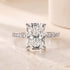 Radiant cut moissanite engagement ring front view