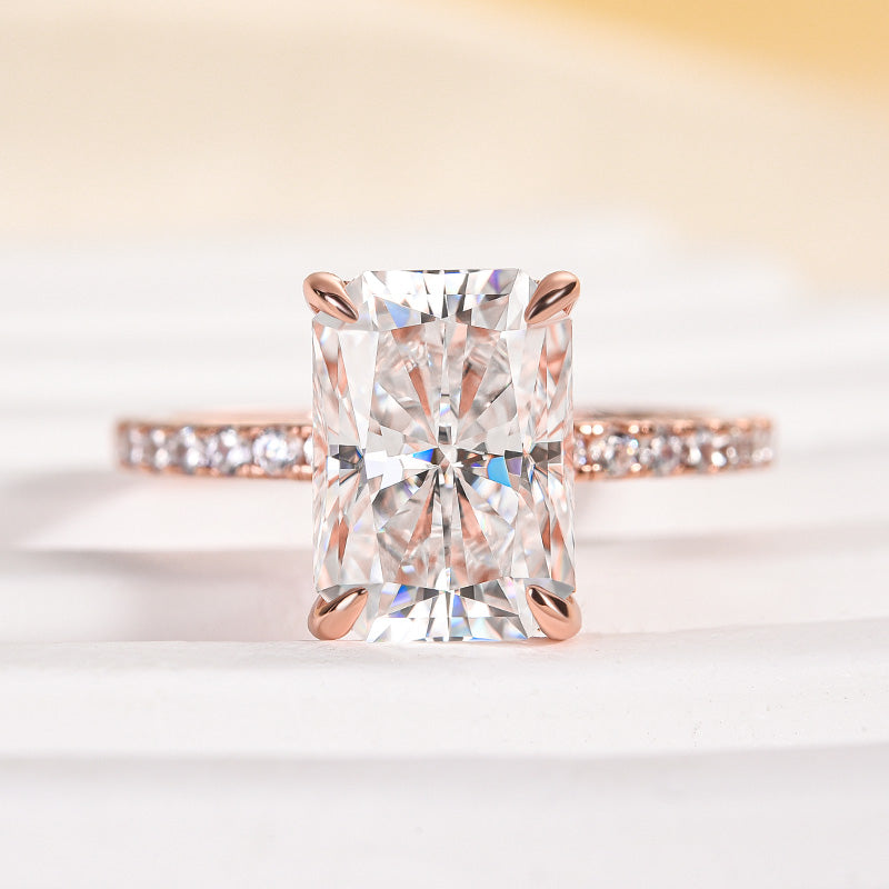 3.5Ct Elegant Radiant Cut Engagement Ring For Women In Sterling Silver