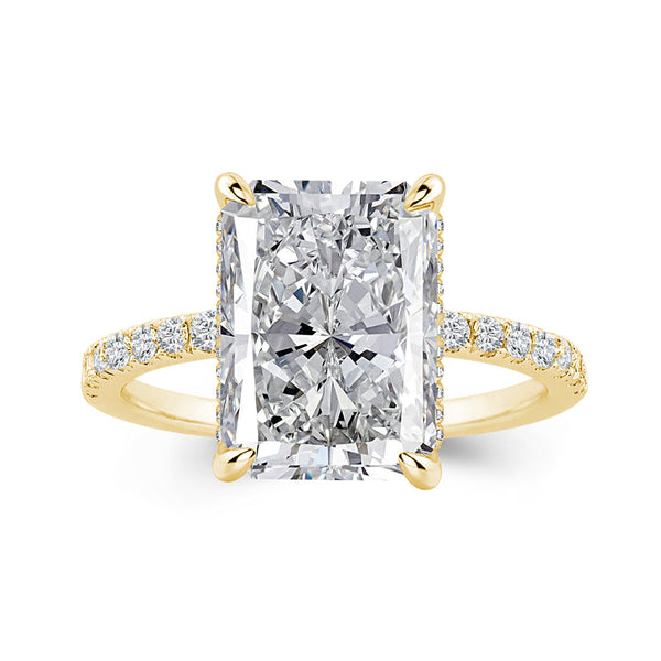 Louily Moissanite Radiant Cut Engagement Ring