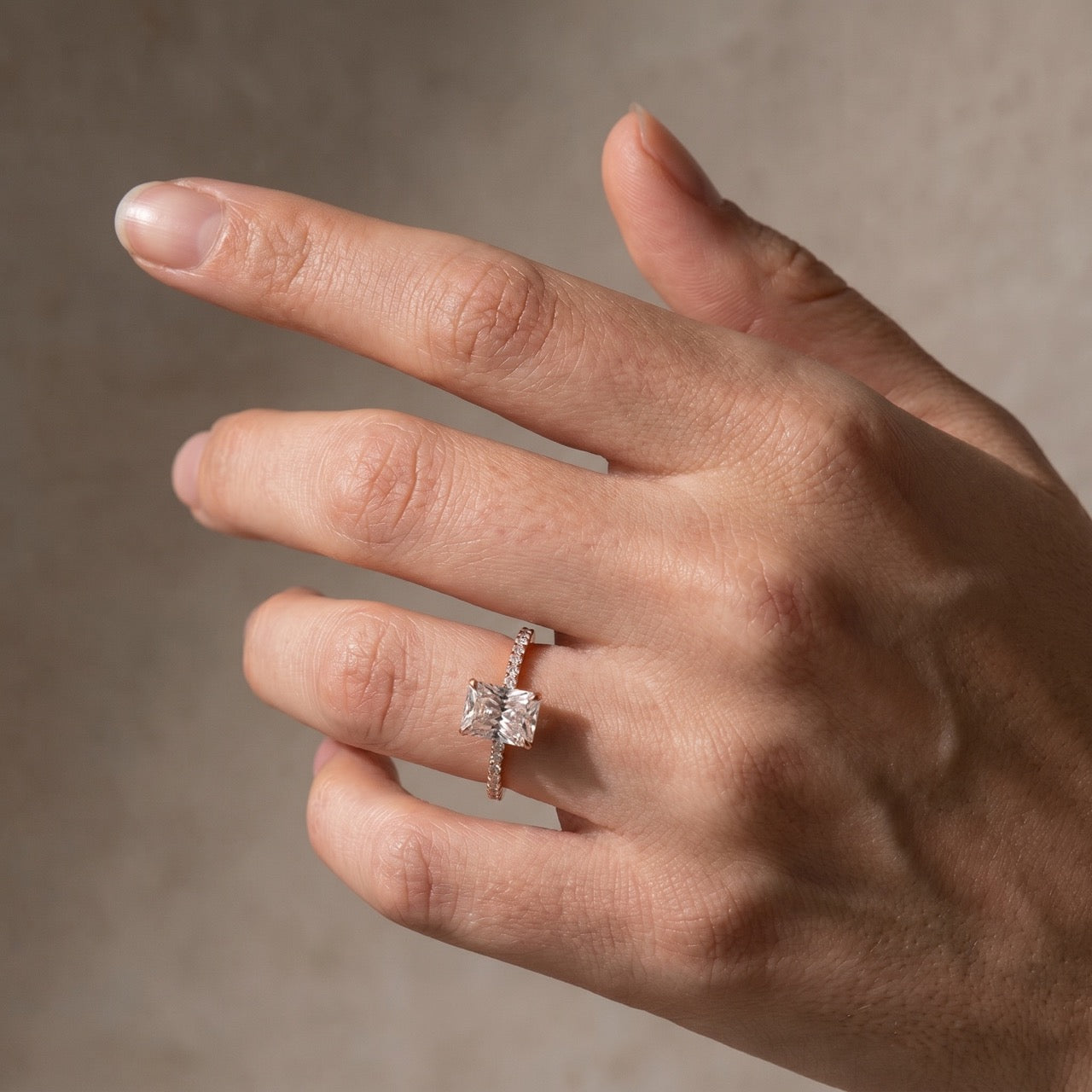 S925 Moissanite 1.0 Carat /2.0 Carat /3.5 Carat Radiant Cut Engagement Ring Travel Ring For Everyday Wear