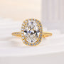 Louily Special Halo Oval Cut Simulated Diamond Engagement Ring - louilyjewelry