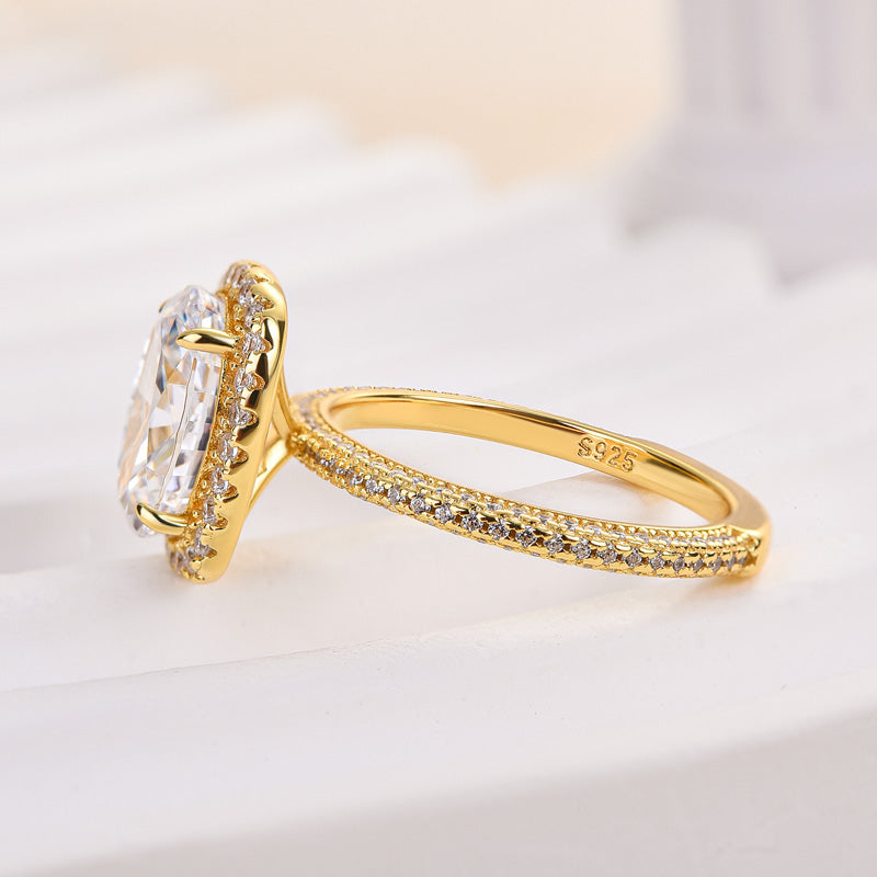 Louily Special Halo Oval Cut Simulated Diamond Engagement Ring - louilyjewelry