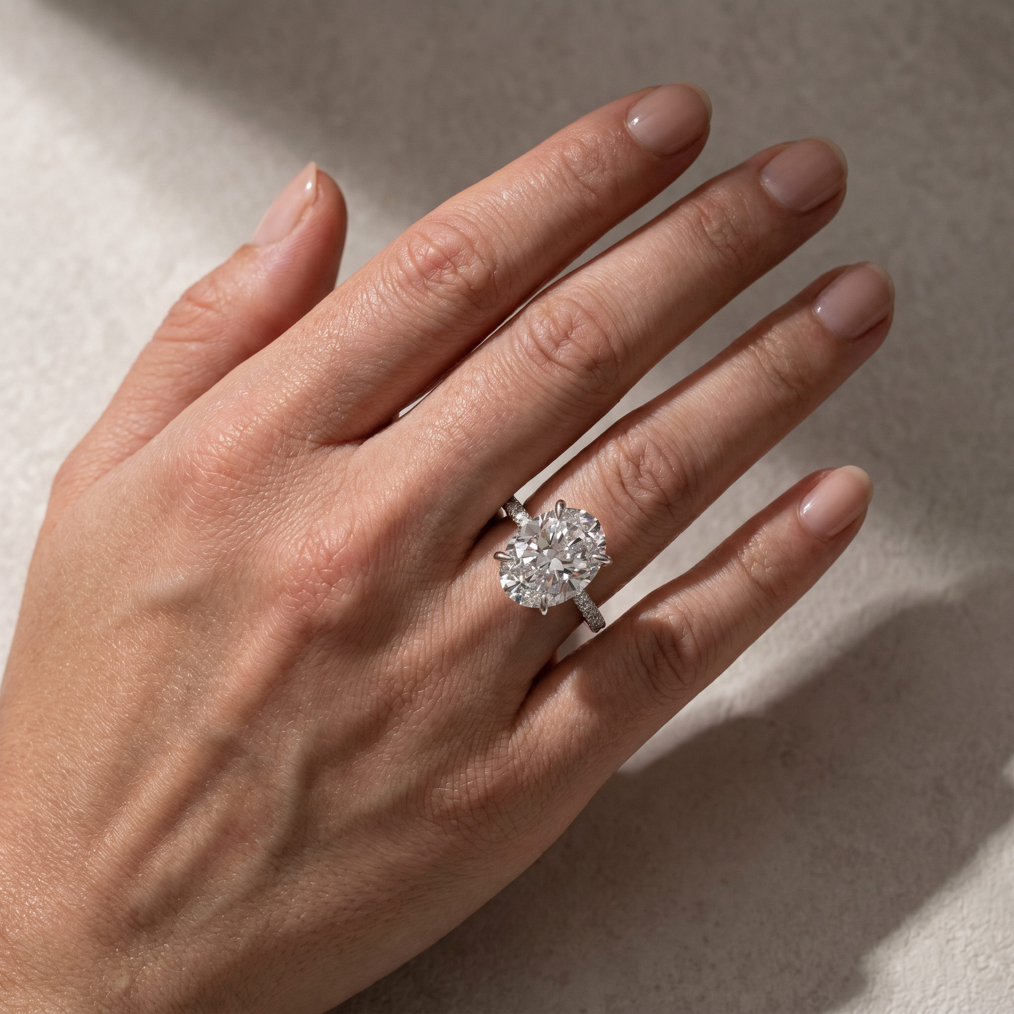 8.0 Carat Louily Exclusive Oval Cut Simulated Diamond Engagement Ring