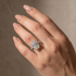 8Ct Oval Cut Travel Engagement Ring Styled on Hand