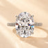 White Gold 8Ct Oval Cut Travel Engagement Ring