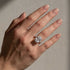 Oval Cut Simulated Diamond Ring Worn on Hand