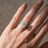 8Ct Oval Cut Statement Ring Worn on Hand