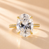 Yellow Gold 8Ct Oval Cut Travel Engagement Ring