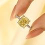 4.5Ct Yellow Stone Cushion Cut Engagement Ring Promise Ring For Her - louilyjewelry