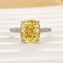 4.5Ct Yellow Stone Cushion Cut Engagement Ring Promise Ring For Her - louilyjewelry