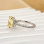 4.5Ct Yellow Stone Cushion Cut Engagement Ring Promise Ring For Her - louilyjewelry