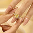 4.5Ct Yellow Stone Cushion Cut Engagement Ring Promise Ring For Her - louilyjewelry