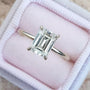 Louily Moissanite 3.5 Carat Emerald Cut Solitaire Engagement Ring - louilyjewelry