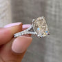7.0Ct Excellent Split Shank Cushion Cut Engagement Ring Travel Rings For Her - louilyjewelry