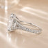 Side View of Cushion Cut Split Shank Engagement Ring