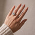 Cushion cut travel ring everyday hand styling