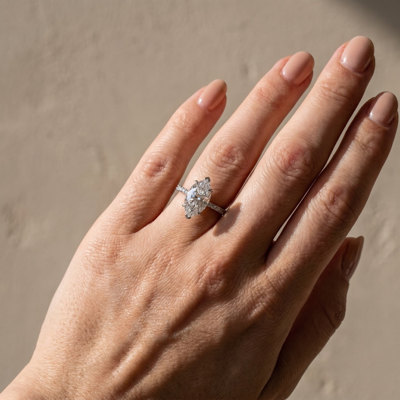 4.0Ct Marquise Cut Half Eternity Engagement Ring In Sterling Silver
