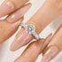 Moissanite 2.0Ct Round Cut Engagement Ring In Sterling Silver - louilyjewelry