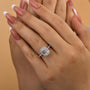 Louily Attractive Halo Emerald Cut Engagement Ring - louilyjewelry