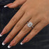 Louily Attractive Halo Emerald Cut Engagement Ring - louilyjewelry