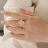 Louily Stunning Pear Cut Three Stone Engagement Ring - louilyjewelry