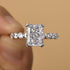 Louily Vintage Crushed Ice Radiant Cut Engagement Ring - louilyjewelry
