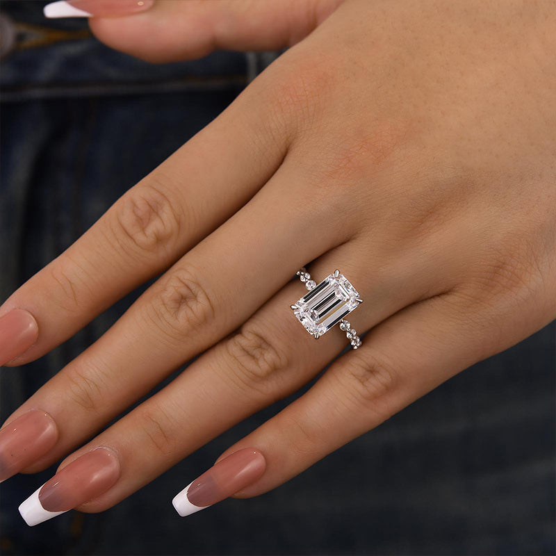 Louily Desirable Emerald Cut Engagement Ring - louilyjewelry
