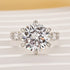 Moissanite 6.0Ct Round Cut Luxe Engagement Ring Travel Rings In Sterling Silver - louilyjewelry