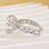 Moissanite 6.0Ct Round Cut Luxe Engagement Ring Travel Rings In Sterling Silver - louilyjewelry