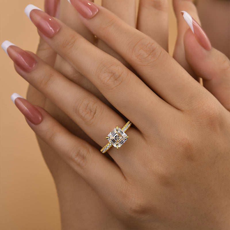 Louily Precious Asscher Cut Women's Engagement Ring - louilyjewelry