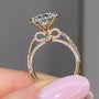 Louily Moissanite Bow Base Design 2.0 Carat Engagement Ring - louilyjewelry